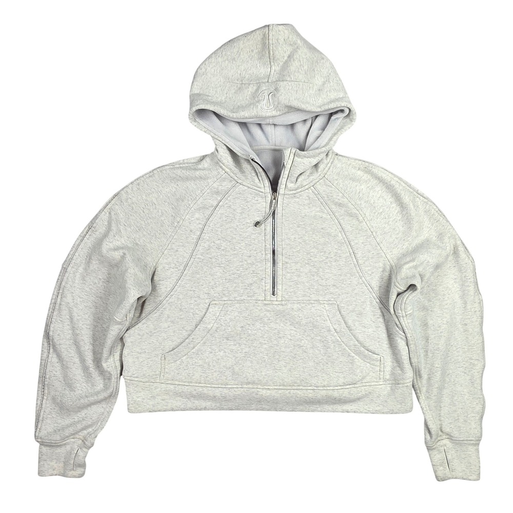 Lululemon Scuba Oversized Half-Zip Hoodie Heathered Core Ultra Light Grey M/L
